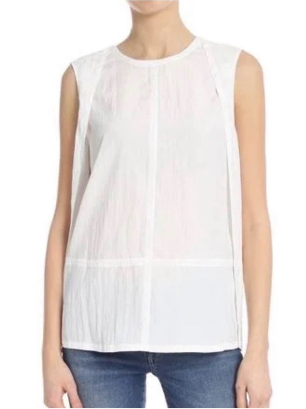 Helmut Lang White Sleeveless top